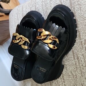 Jeffrey Campbell patent smashed Platform Oxford Sandals Size 7